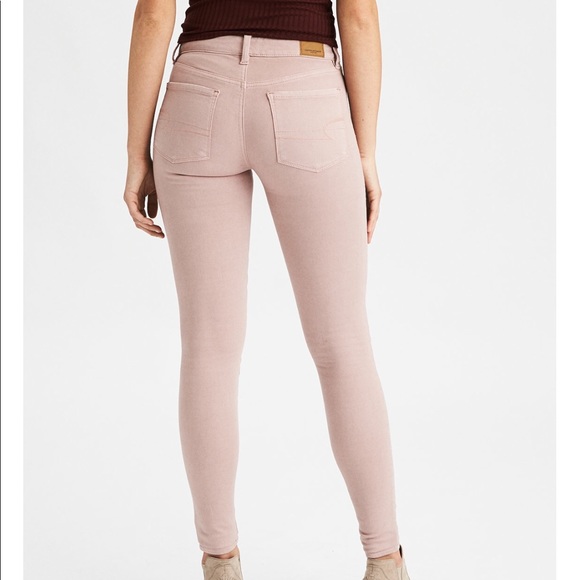 NWOT AEO Pink/Mauve Jeggings - Picture 2 of 3
